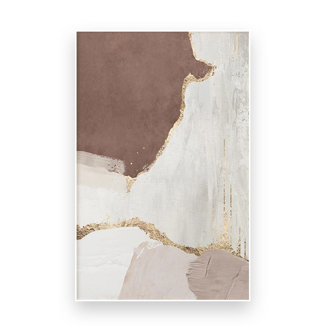 Grønn Brun Nordisk Abstrakt Geomorf Veggkunst Fine Kunstler lerrettrykk Bilder For Moderne Leilighet Stue Kontor Kunst Dekor | Skanto