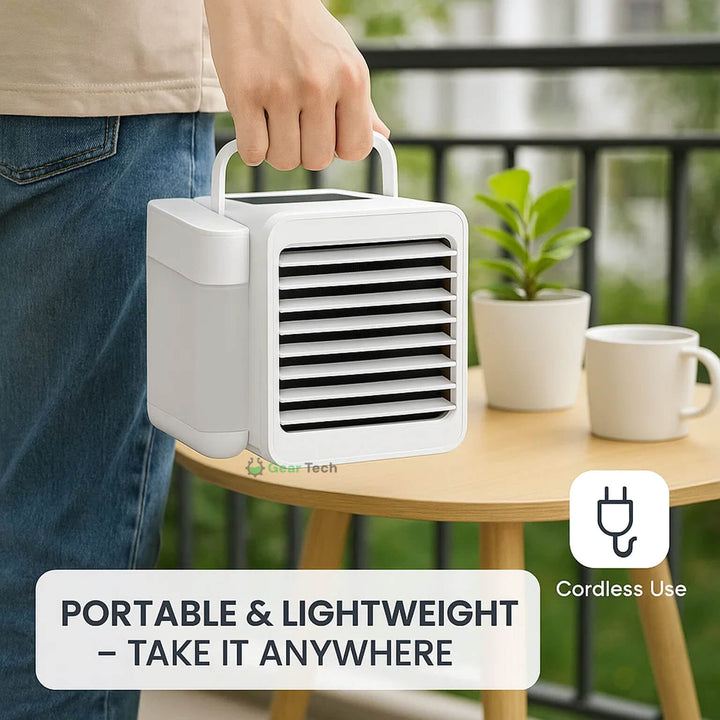 MicroCool Mini Air Conditioner Bærbar Fordampende Sumpkjøler med 1000ml Vanntank | Skanto