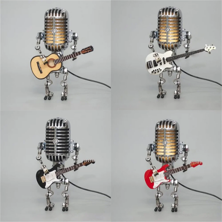 Skanto | Designer bordlampe robot med gitar for moderne og kreative interiører