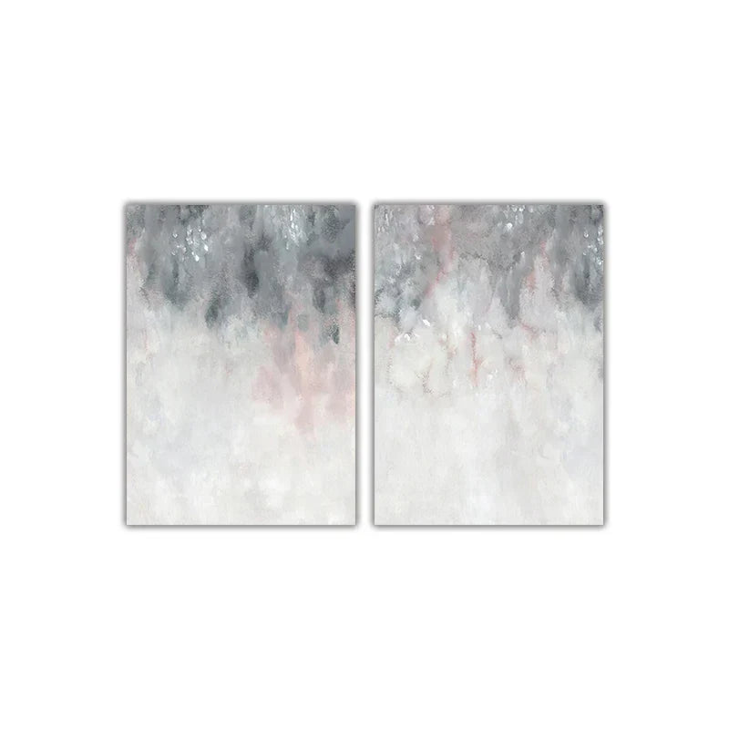 Abstrakte nyanser av rosa grå minimalistisk veggkunst fine art lerret utskrifter bilder for moderne leilighet stue kunstdekor | Skanto