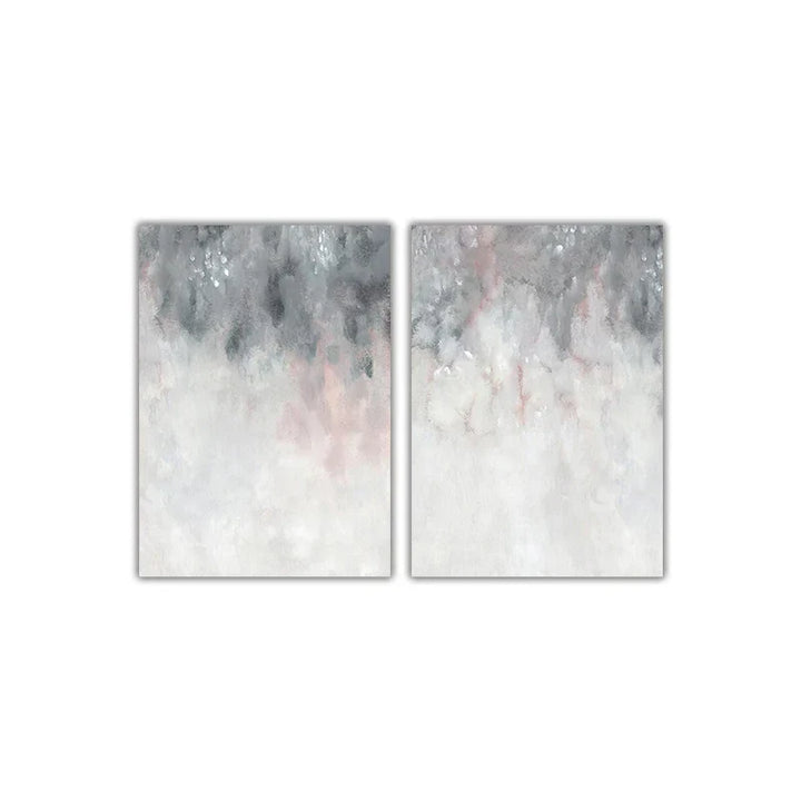 Abstrakte nyanser av rosa grå minimalistisk veggkunst fine art lerret utskrifter bilder for moderne leilighet stue kunstdekor | Skanto
