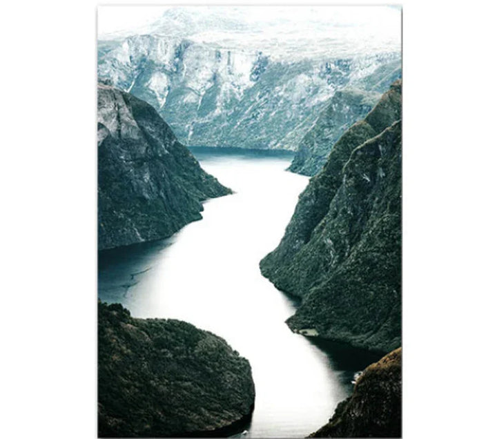 Bergsee Villmark Landskap Veggkunst Kunsttrykk Lerret Plakater Bilder av Ro for Oppholdsrom Spisestue Dekor | Skanto