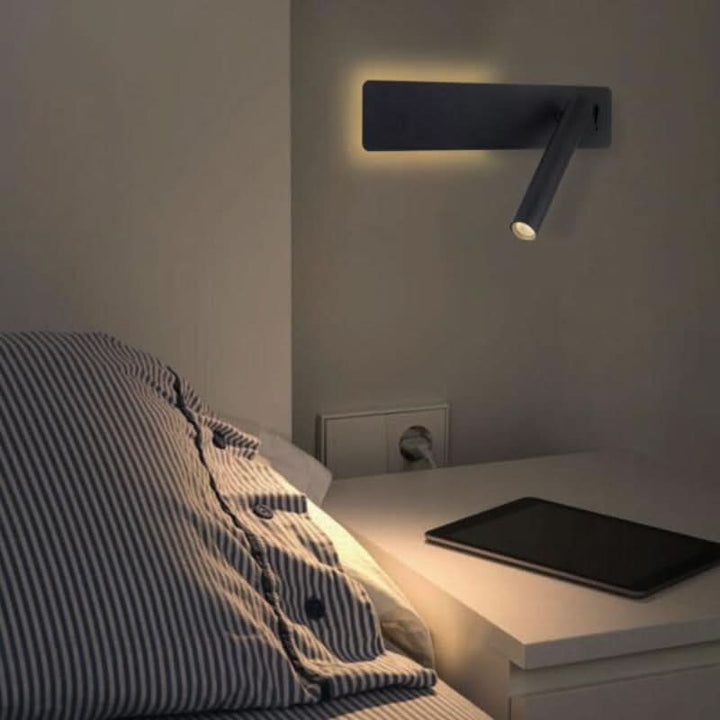 Skanto | Justerbar LED Leselampe for Vegg ved Sengen