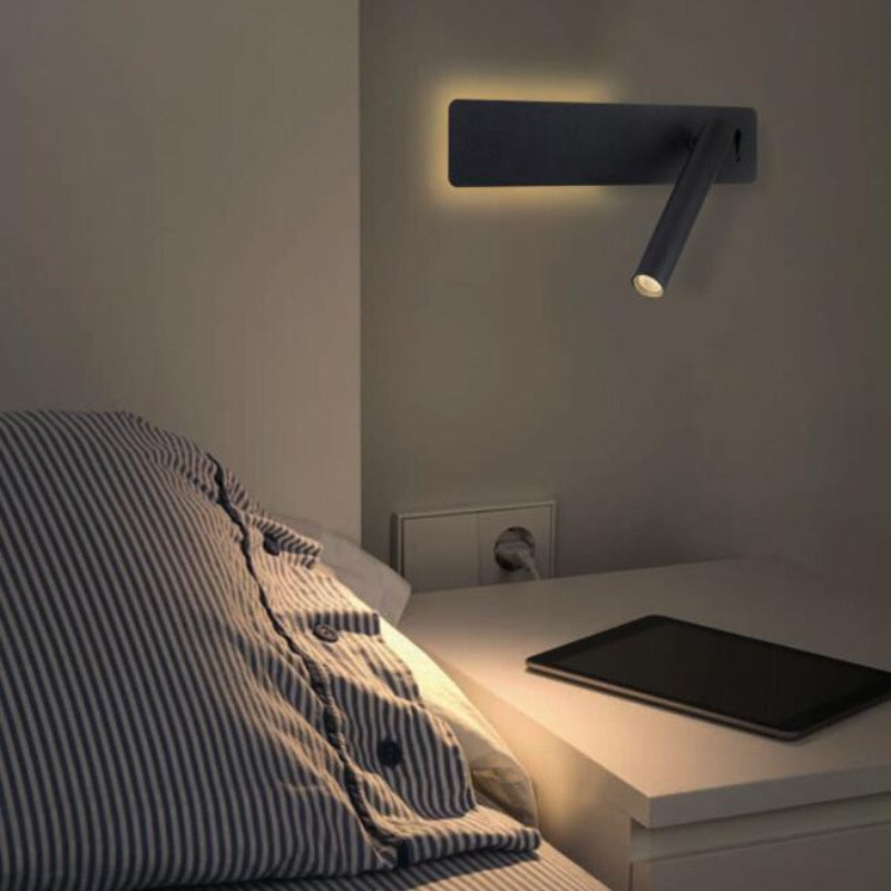 Skanto | Rotatable LED Wall Lamp for Bedroom | Adjustable Brightness & Color Mode