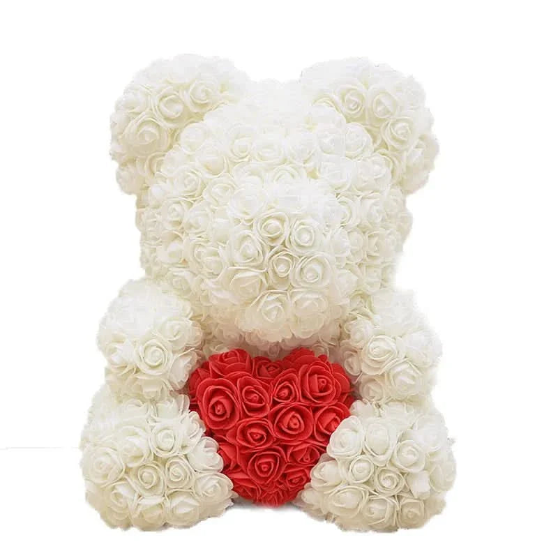 Skanto | Rose Teddy Bear with Handmade Foam Roses – 40cm