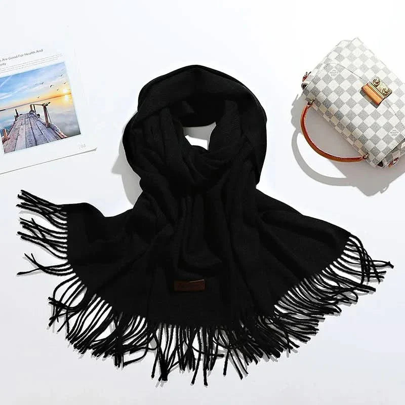 Skanto | Kvinne bomulls vinter skjerf – Myk, varm, elegant stil
