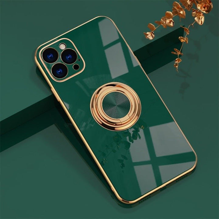 iPhone-deksel med metallring til stativ
