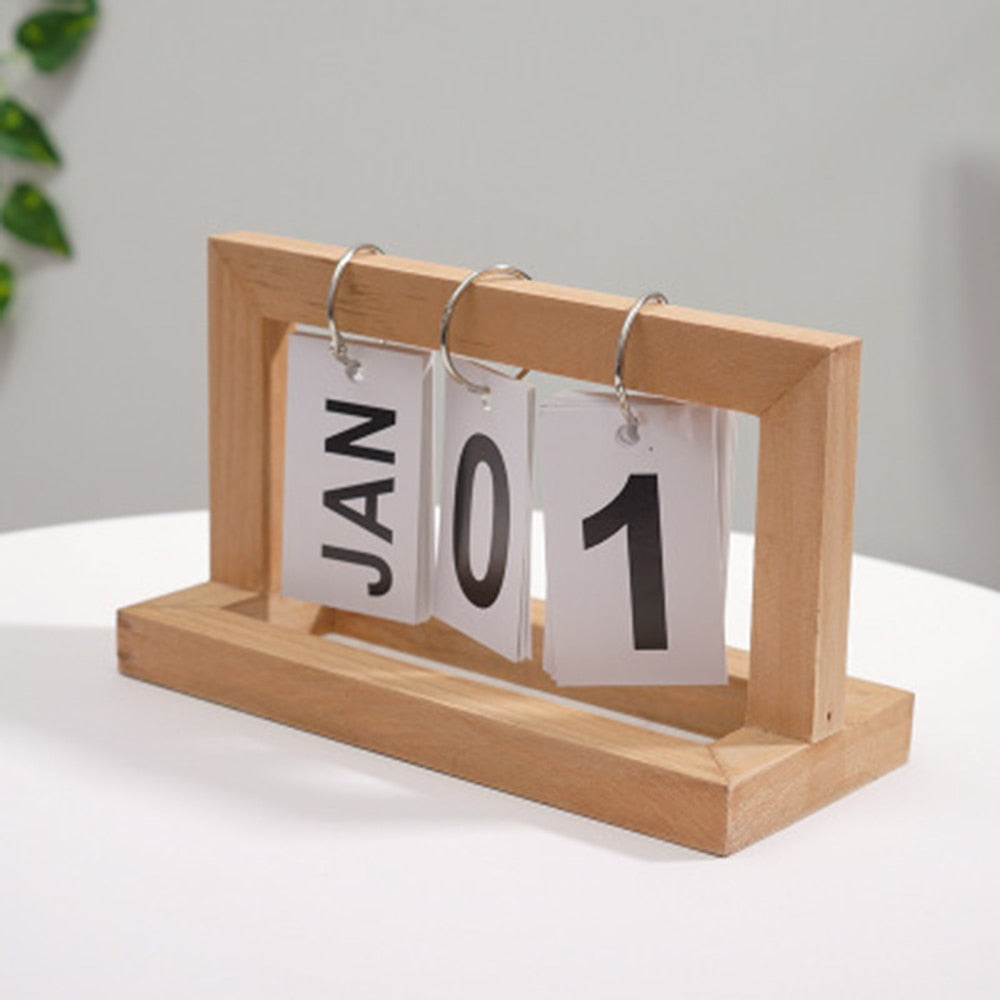 Holz Flip Desktop Dagkalender | Skanto