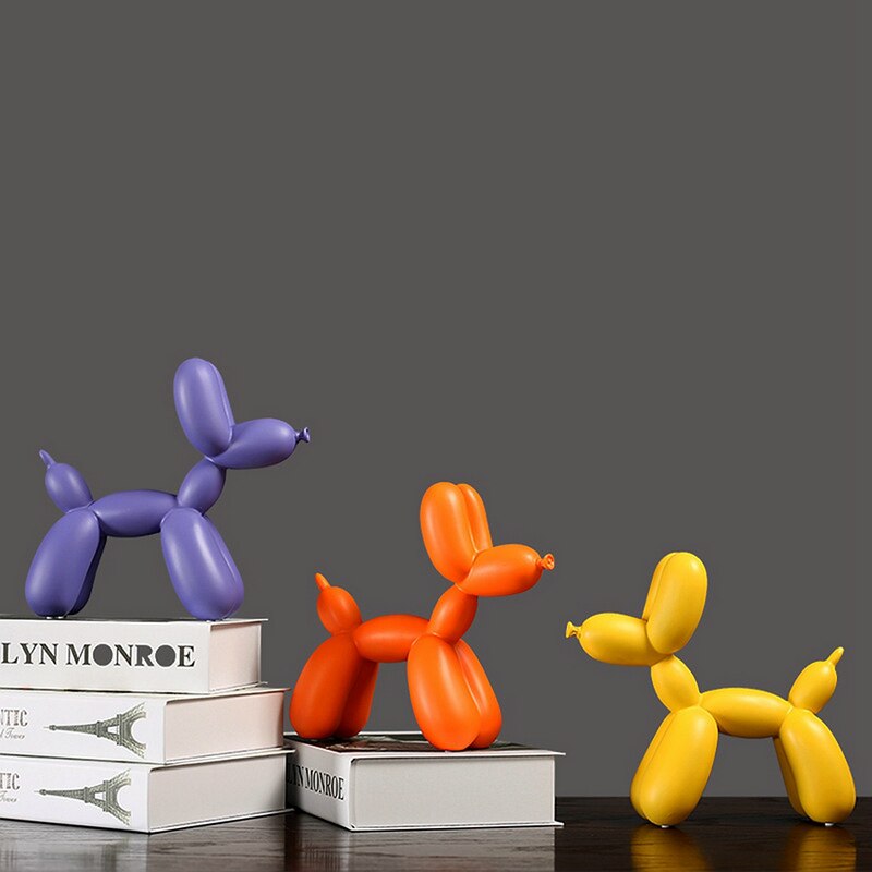 Skanto | BalloonDog Livlig Hundeskulptur | Pop-Art Dekorasjon | Moderne Hjemmetekstur | Håndlaget Statue
