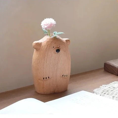 Søt liten bjørn blomsterkrukke