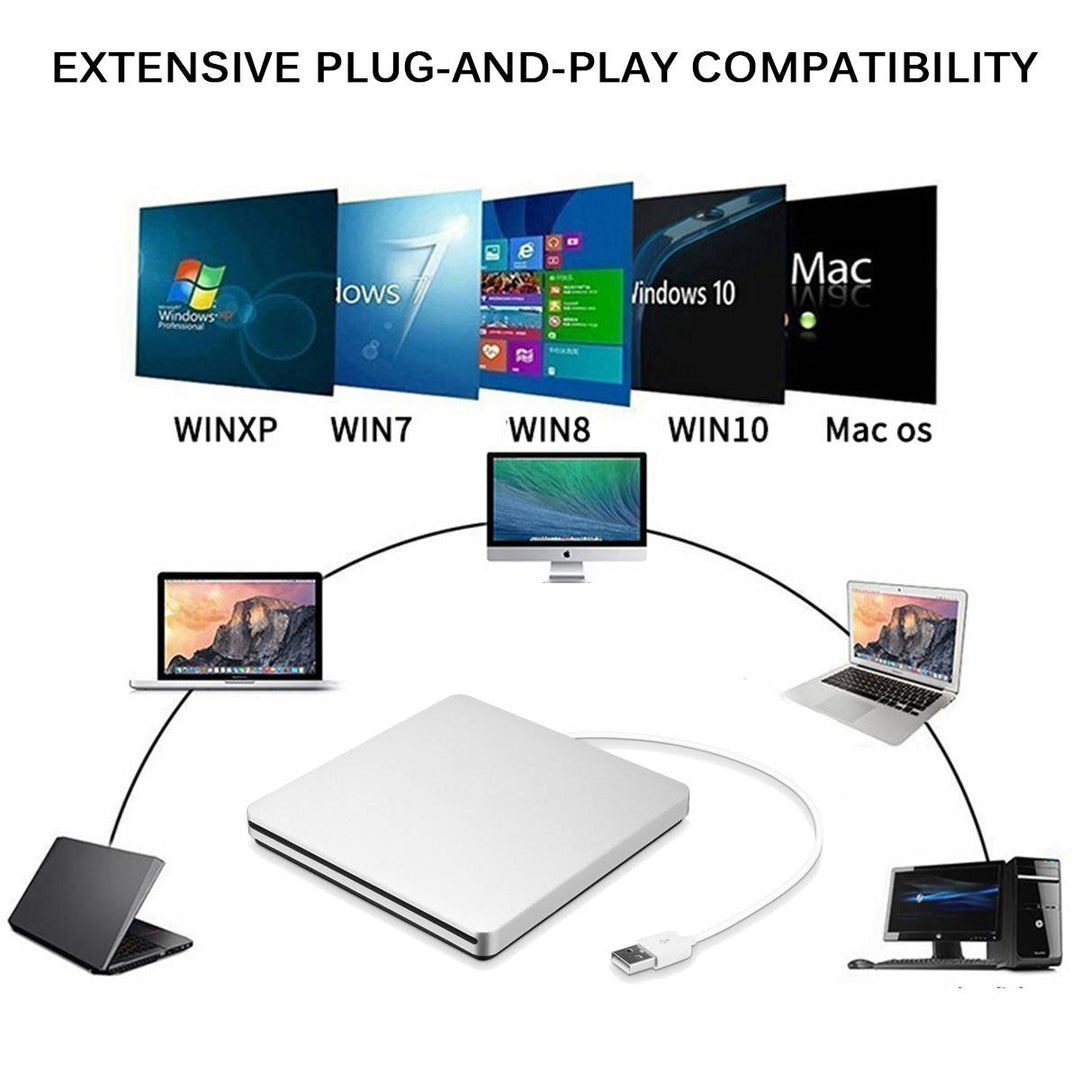 Skanto | Ekstern DVD-opptaker for optiske stasjoner bærbar for MacBook Air
