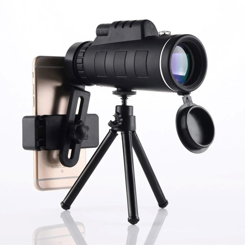 Skanto | Starscope HD Monokular – Høytytende Vanntett Teleskop med Smartphone Holder & Stativ