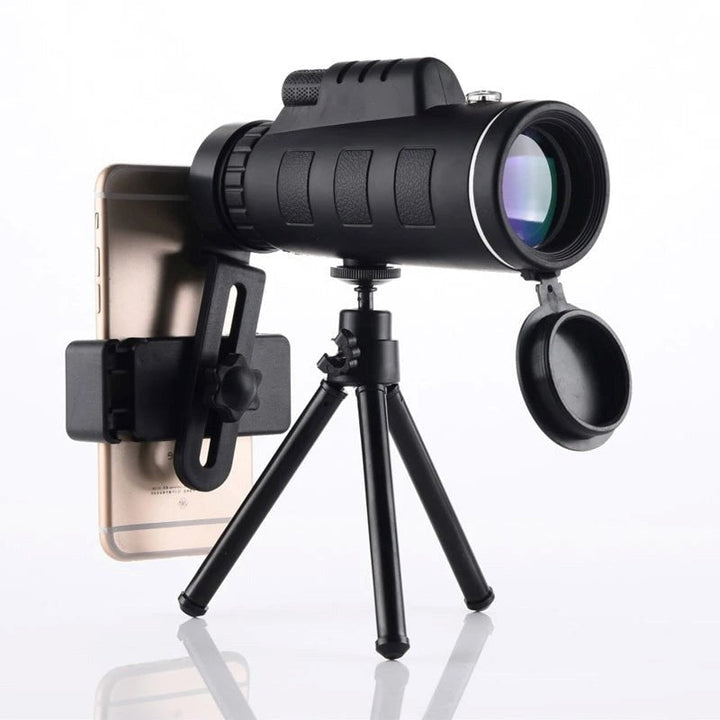 Skanto | Starscope HD Monokular – Høytytende Vanntett Teleskop med Smartphone Holder & Stativ
