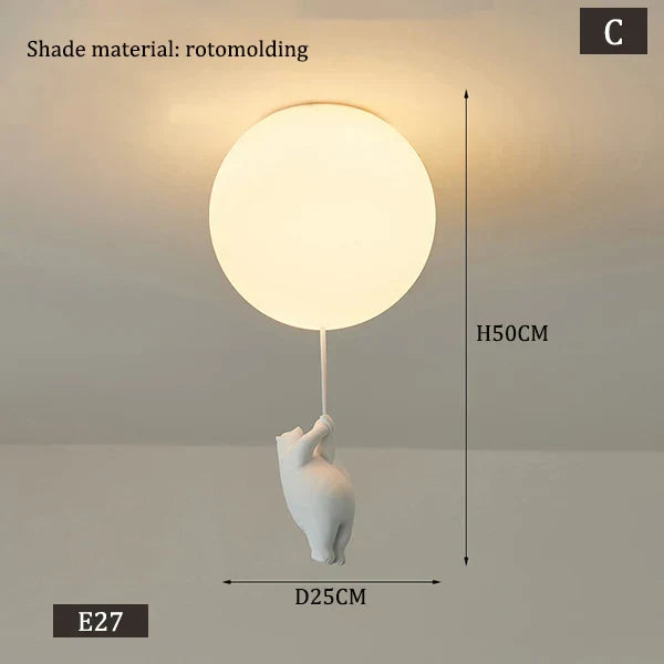 Hengende Bjørn Ballonger Lampe | Skanto