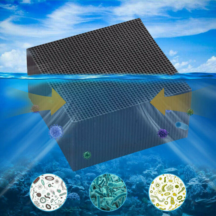 Skanto | Eco-Aquarium Filter Aktivert Kull Vannrensende Kubbe