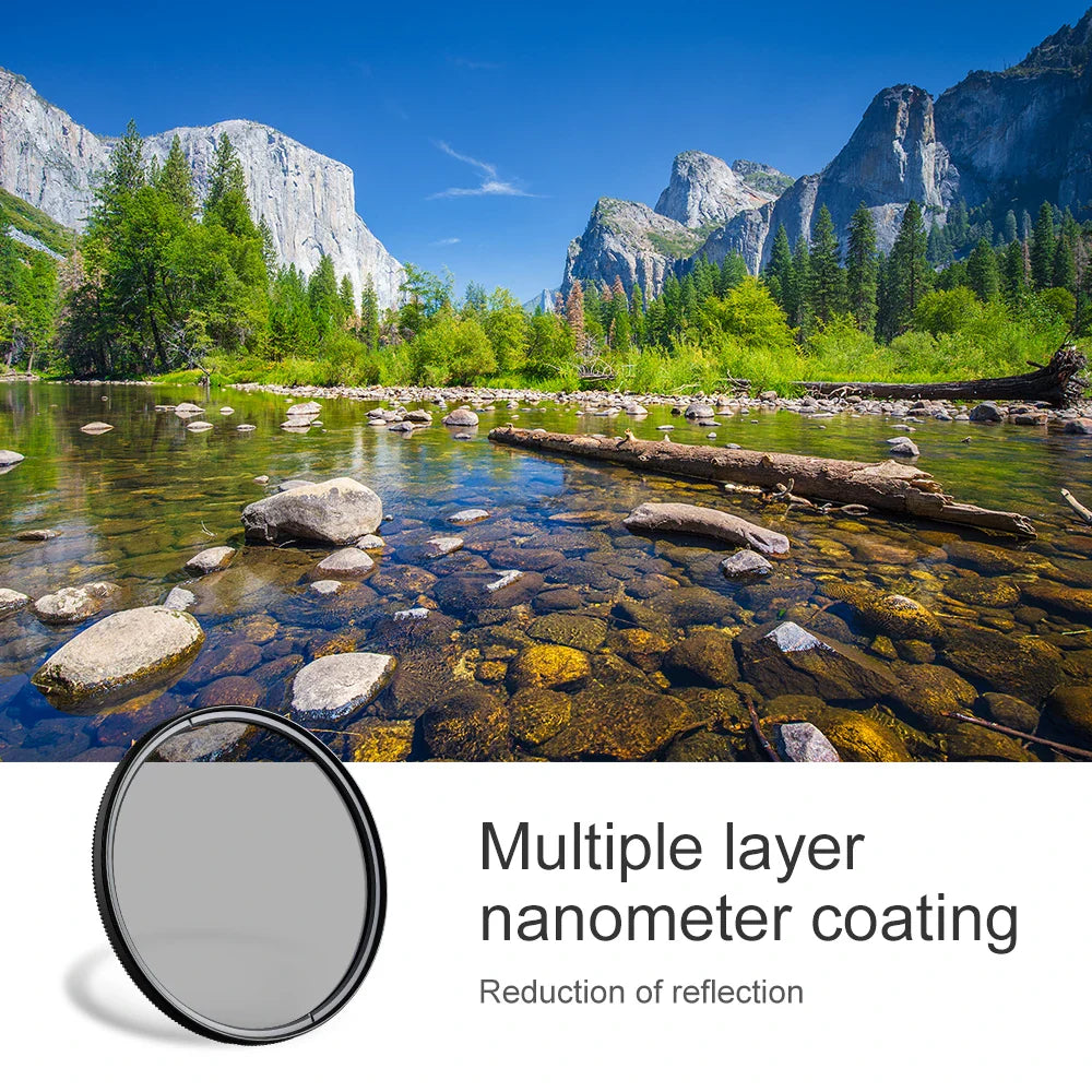 Skanto | Ultra Slim Multi-Coated Sirkulær Polarisert Kamera Linse Filter