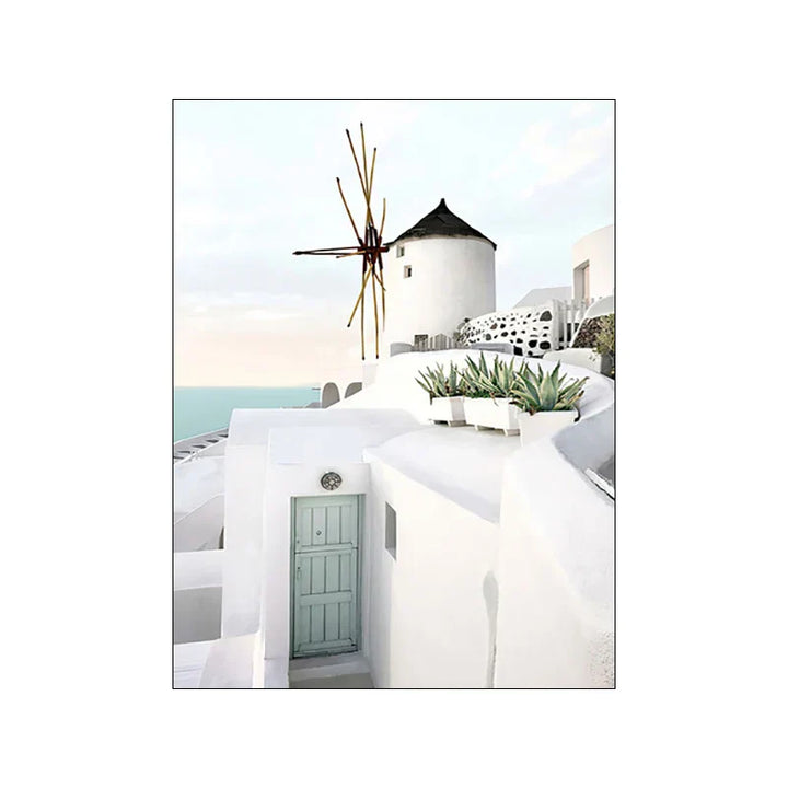 Gresk Øy Landskap Galleri Veggkunst Fine Art Lerrettrykk Bilder fra Santorini Plakater for Stue Soverom Inspirerende Kunst for Moderne Bolig | Skanto