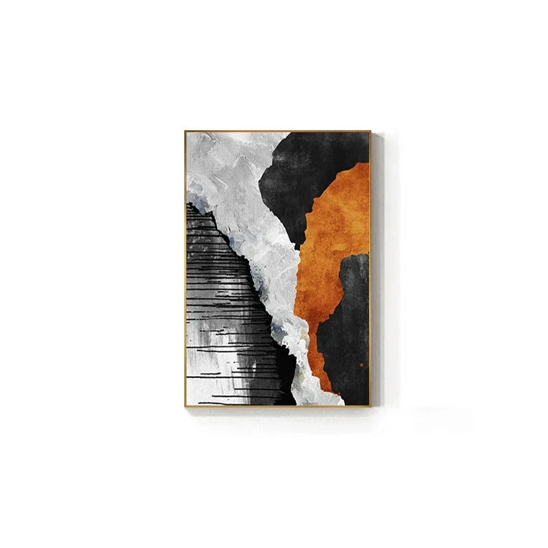 Iøynefallende fargepaletter Moderne abstrakt veggkunst Fin kunst lerretsutskrifter Midtpunkt bilder for urban leilighet Stue kunst for moderne bolig | Skanto
