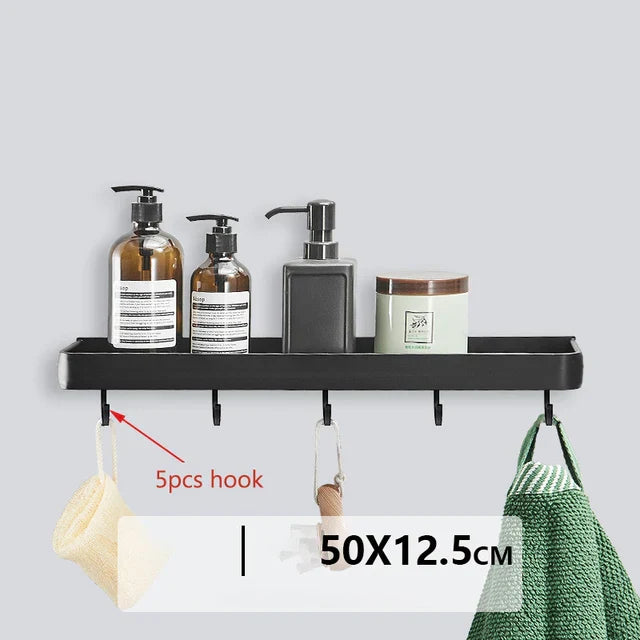 ALUMAX – Svart Aluminum Hjørneskap uten boring Skanto