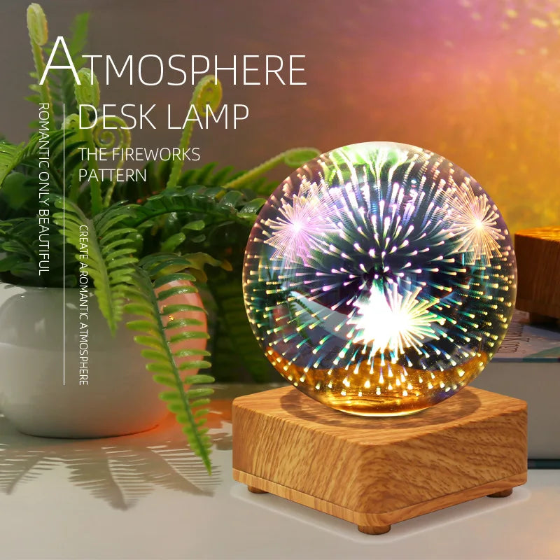 Skanto | LumiNova 3D Nattlys | Fargeforandrende Stjernehimmel Lampe | USB LED Dekorativ Lys | For Soverom & Gaveideer