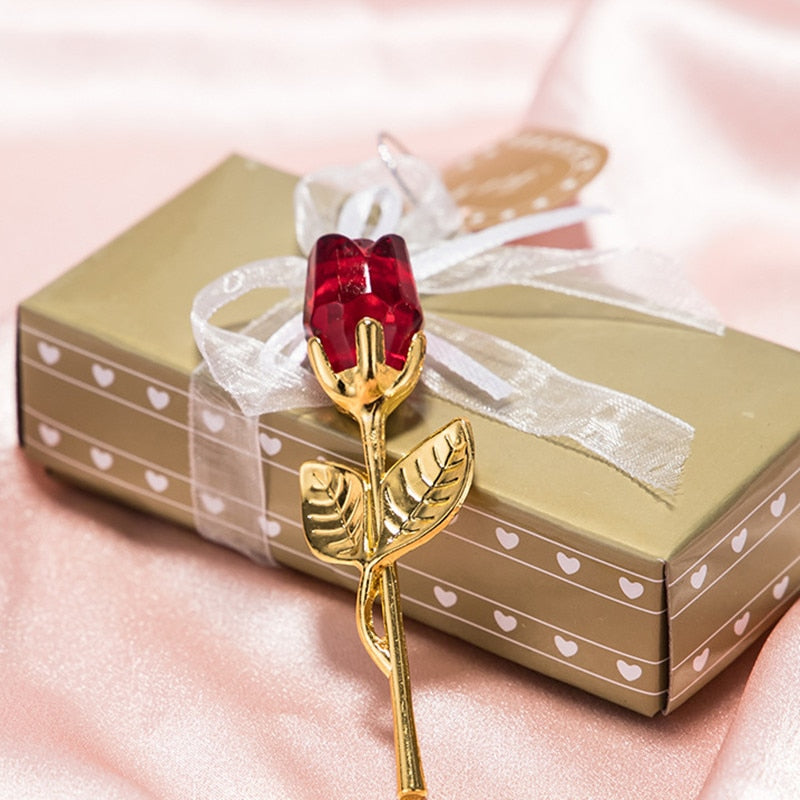 Luksuriøs Kristallrose i Geschenkbox – Valentinstagsgeschenk für Sie