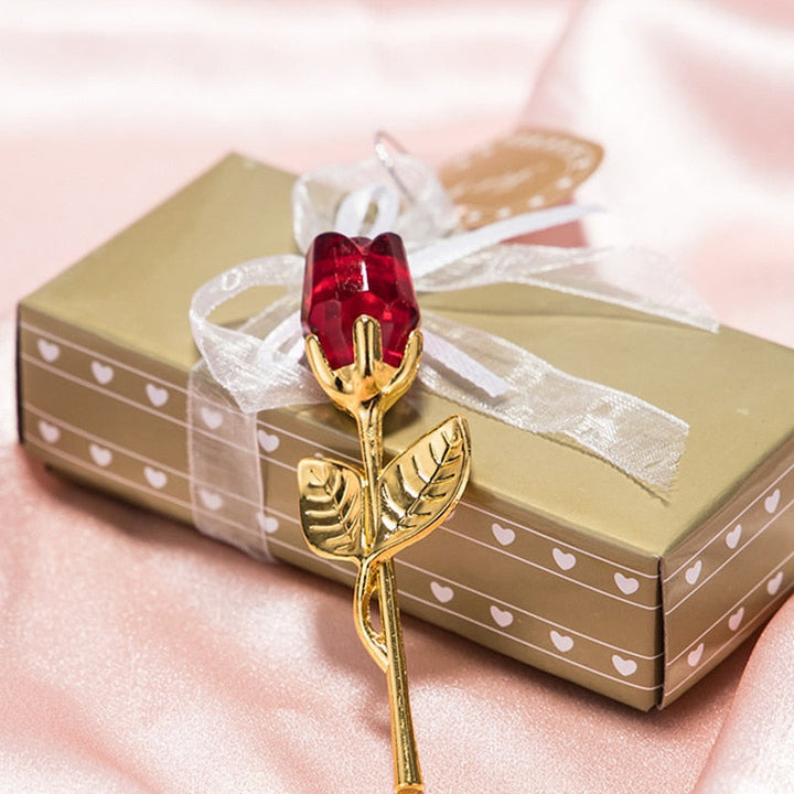 Luksuriøs Kristallrose i Geschenkbox – Valentinstagsgeschenk für Sie