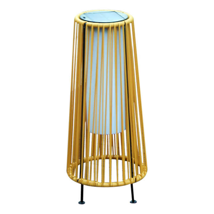 Skanto | Solr LED Rattanlampe – Stor utendørs belysning i oval design for hage og terrasse