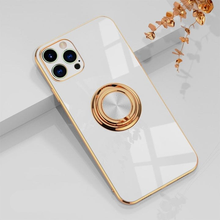 iPhone-deksel med metallring til stativ
