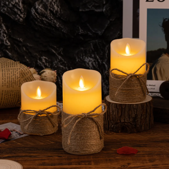 Skanto | LED Lys LumiFlame | Flammende Ekte Voks Effekt | Sikker & Energisparende | Ulike Størrelser & Design
