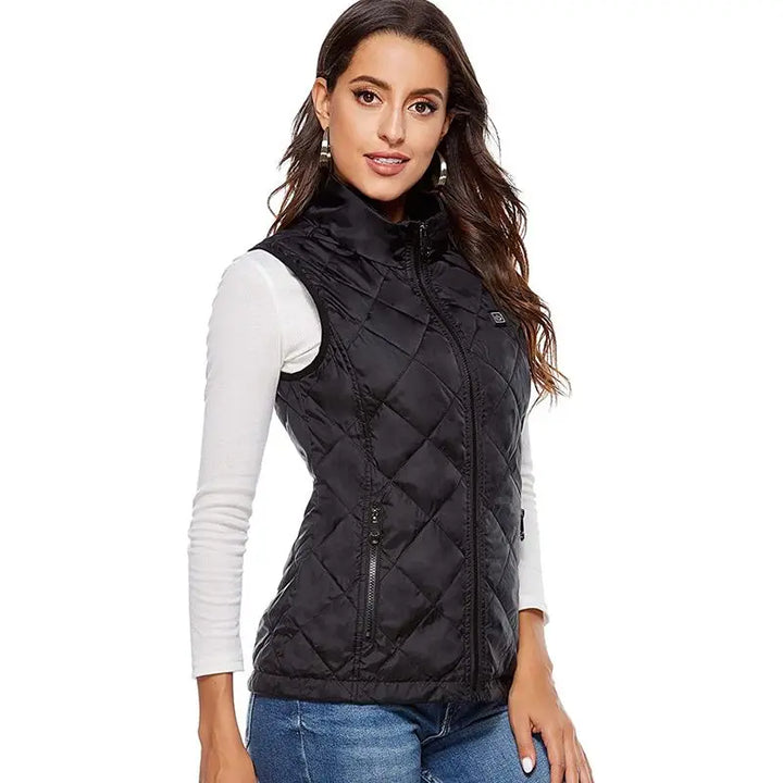 Skanto | ThermaBelle Kvinners Varme Vest | USB Oppvarmet Vest med Infrarød Teknologi | Temperaturregulerende & Lettvekts | Ideell for Høst & Vinter