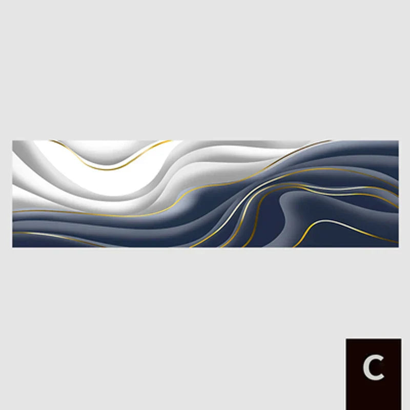 Moderne Abstrakt Grønn Grå Gull Flytende Bånd Veggkunst Fine Art Lærretutskrifter Høy Format Bilder For Stue Foyer Trapp Wall Decor | Skanto