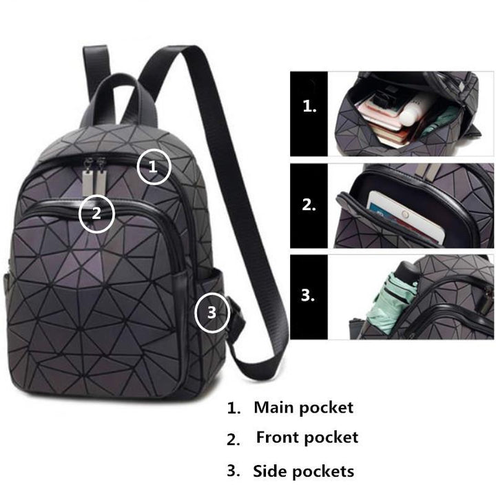 Skanto | Rainbow Rise Luminous Holographic Ryggsekk