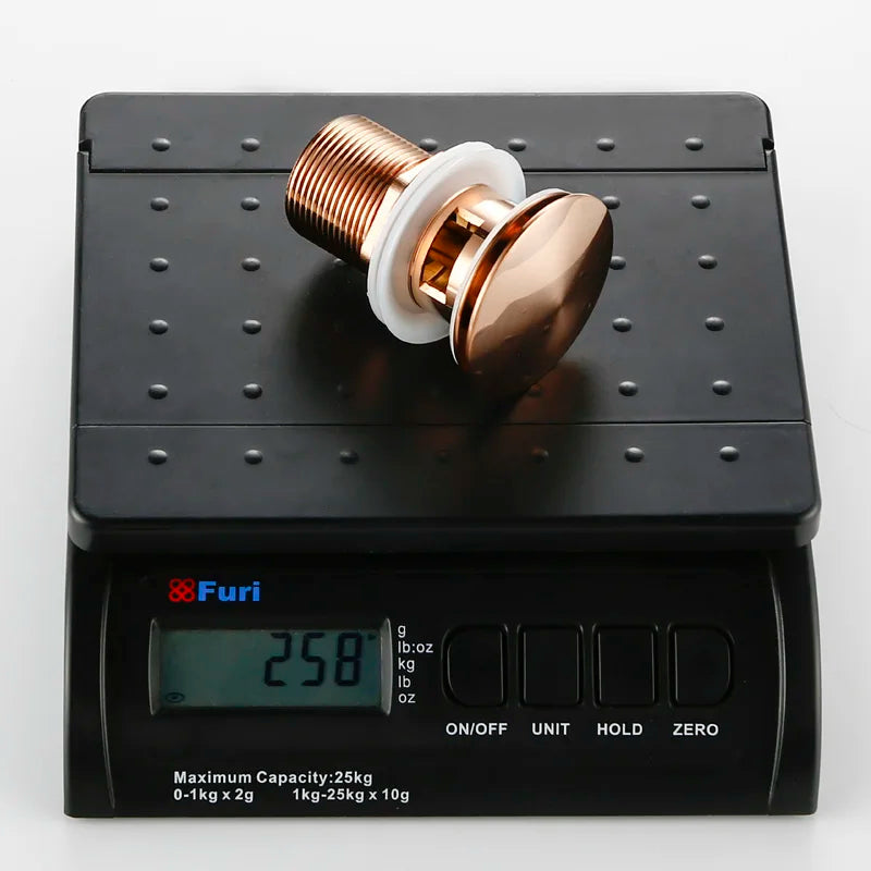 Bagnolux Rose Gold Sink Drain Valve Skanto