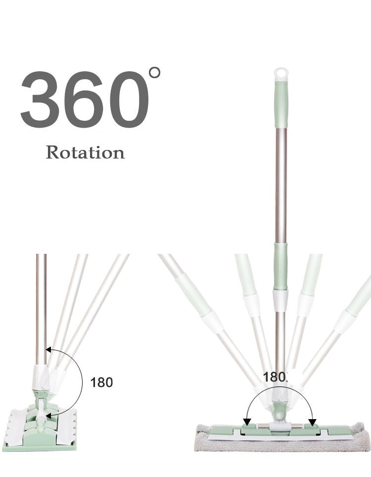 360 Grad Teleskopisk Stor Flat Mop | Skanto