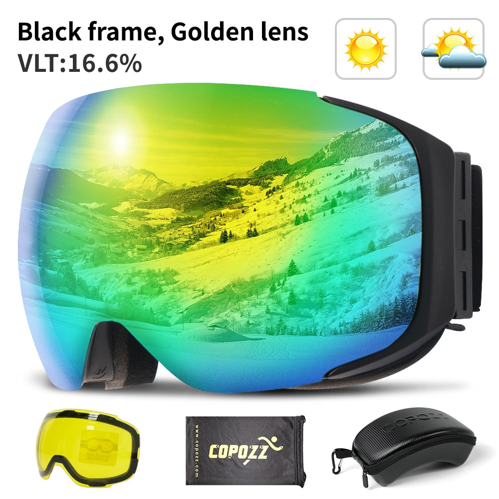 Magnetisk UV-beskyttelse anti-dugg ski goggles | Skanto