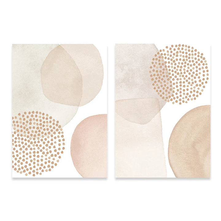 Lysere nyanser Rosa Beige Minimalistisk Abstrakt Veggkunst Fine Art Lerret Utskrifter Bilder For Stue Soverom Nordisk Hjem Dekor | Skanto