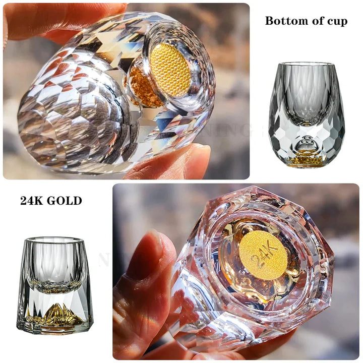 Skanto | Krystallglass Whiskey Glasser Bar Likør Sphere Kopper Sake og Shochu Double-Walled Tykk Bunner Liten Kapasitet Te Kopper