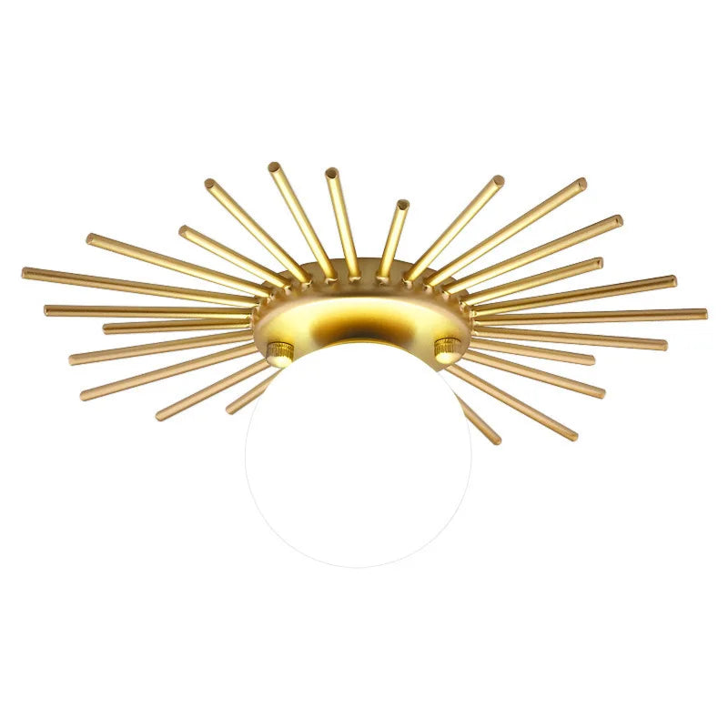 Skanto | HaloBeam – Elegant Glass og Jern Vegglampe for Klassisk Touch