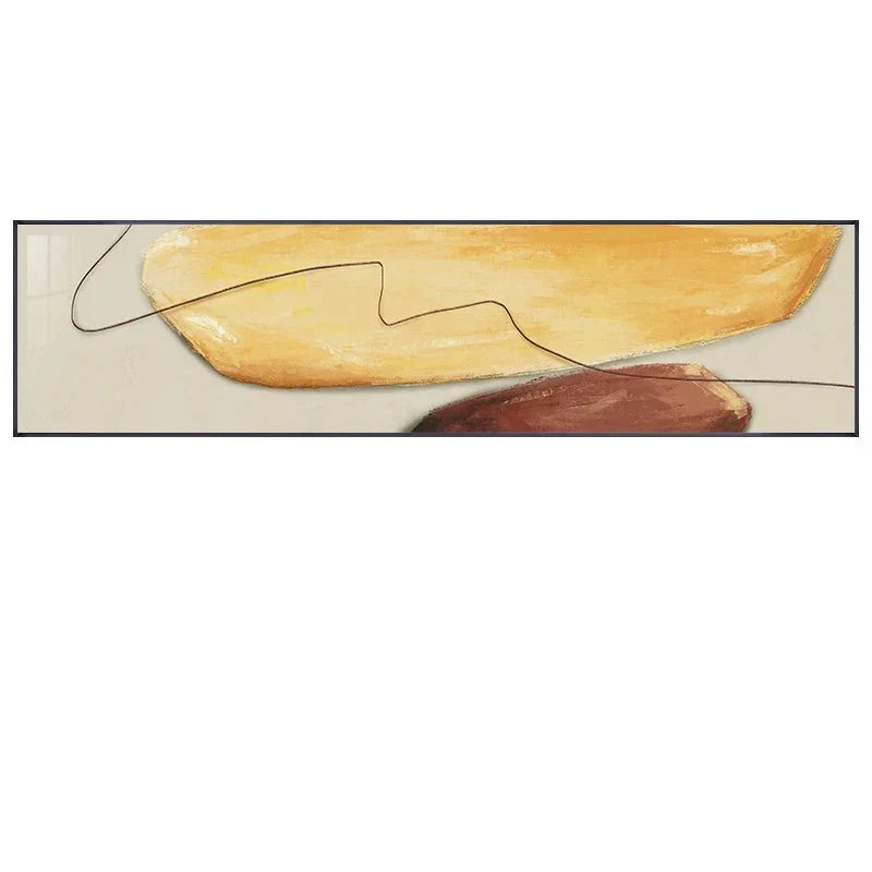 Moderne Farge Form & Linje Abstrakt Veggkunst Fine Art Lerretstrykk Bredformat Bilder For Soverom Over Sengen Kunst For Over Sofaen | Skanto