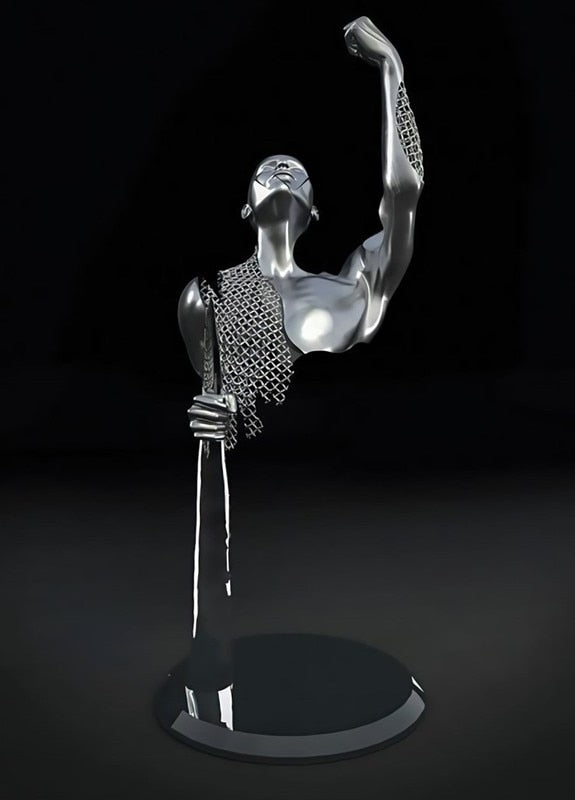 Skanto | Metallfigur Statuer Stiler Abstrakt Lærred Maleri Par Veggkunst Kjærlighet Skulptur Plakat Trykk Hjemmedekorasjon Stue Gaver