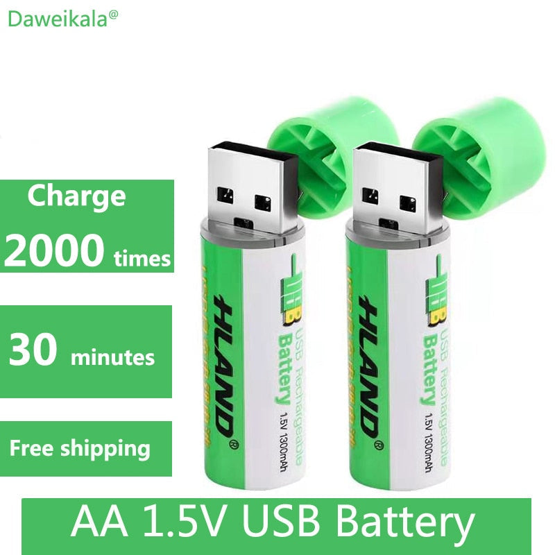 Skanto | 2 deler USB oppladbart batteri