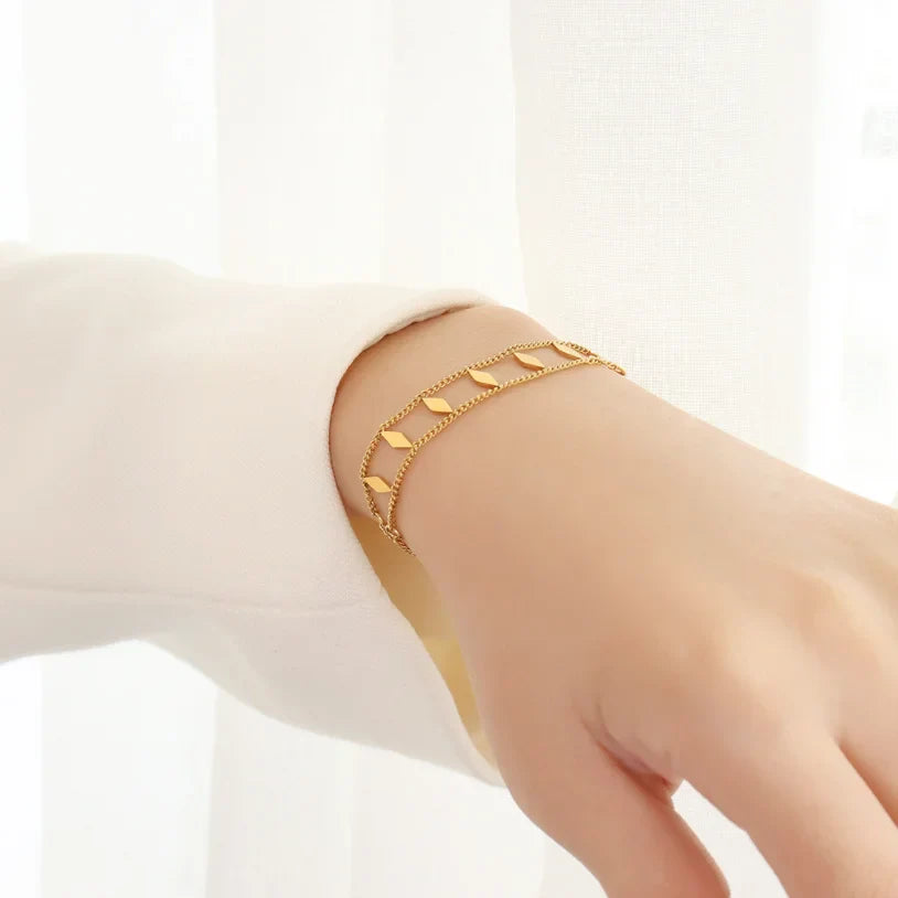 Skanto | Dobbeltlagd Tråd Diamantarmbånd