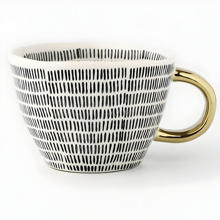 Keramikkopp med geometrisk design – Stilig og moderne | Ideell for kaffe eller te | Skanto