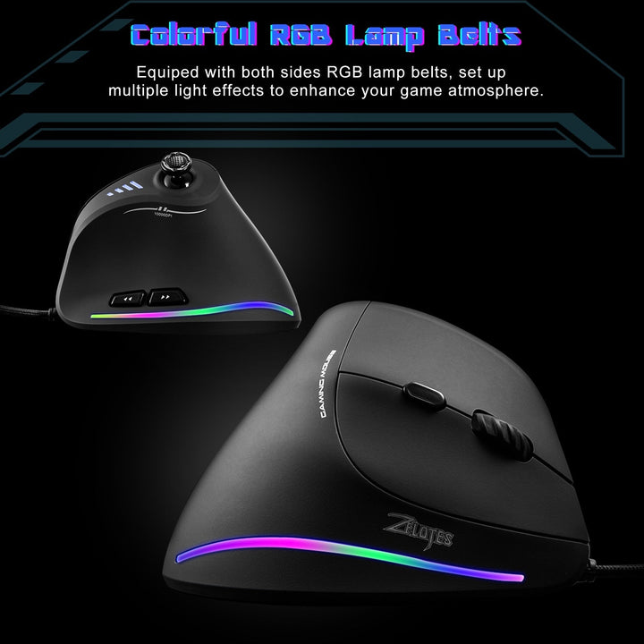 Skanto | Programmerbar Ergonomisk RGB Spillmester Mus