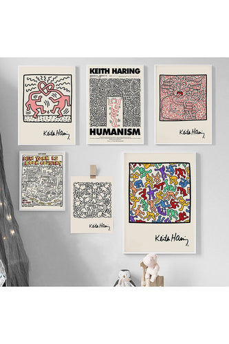 Skanto | Keith Haring Inspirert Lerretskunst