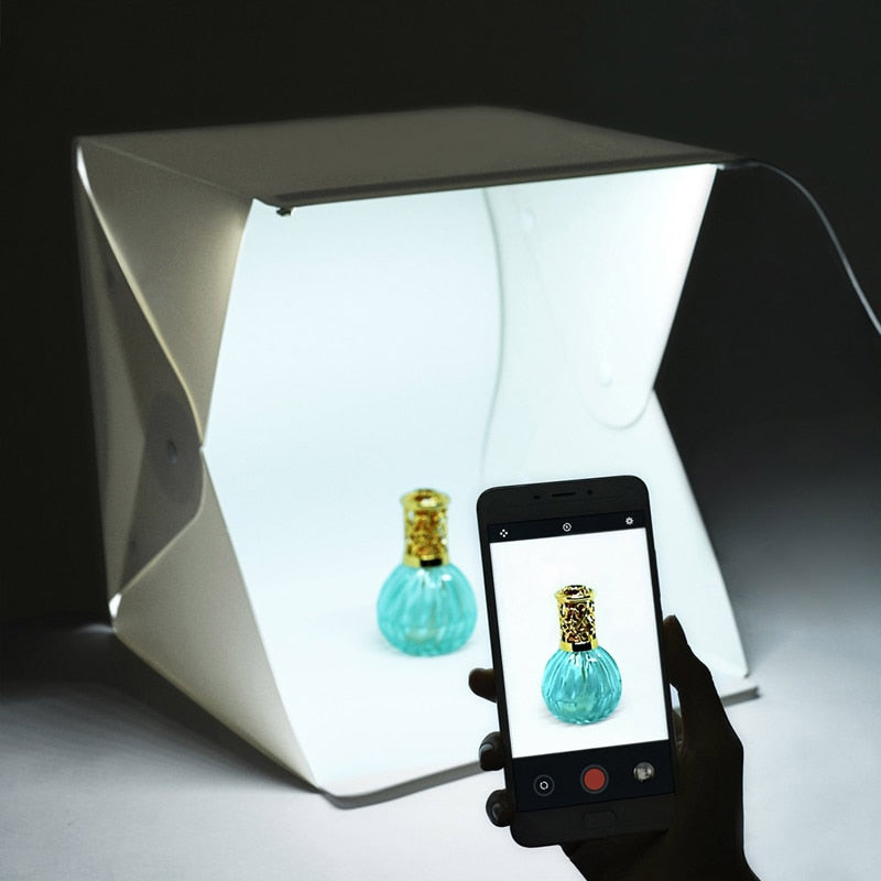 Mini Fotostudio - Sammenleggbart Lightbox med LED | Skanto