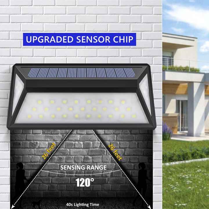 Skanto | Moderne solenergi LED vegglampe for utendørsbruk – Vanntett fasadebelysning med bevegelsessensor