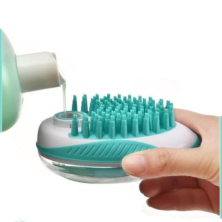 2-i-1 Såpe Dispenser og Massasje Sprayer for Hunde Skanto