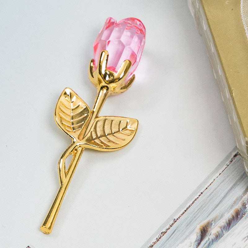 Skanto | Luksus Krystall Rose i Gaveeske – Valentinsdaggave til Henne