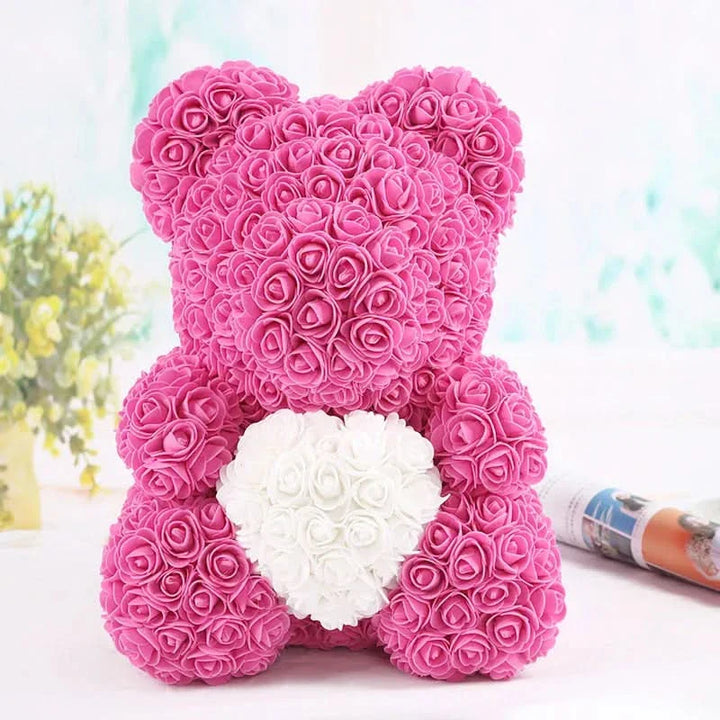 Skanto | Rose Teddy Bear with Handmade Foam Roses – 40cm